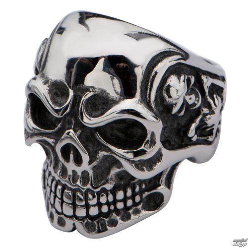 prsteň INOX - KNIT EYEBROW SKULL - FR700-9