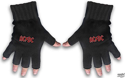 rukavice bezprstové AC/DC - Logo - RAZAMATAZ