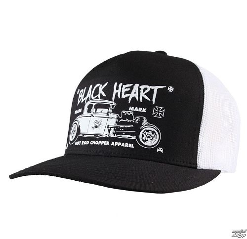 šiltovka BLACK HEART - HOT ROD CROSS - WHITE - BH169