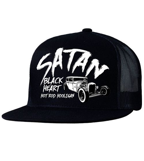 šiltovka BLACK HEART - SATAN - BLACK - 022-0032-BLK