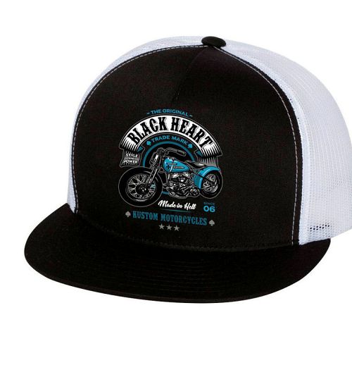 šiltovka BLACK HEART - STYLE AND POWER - WHITE - BH180