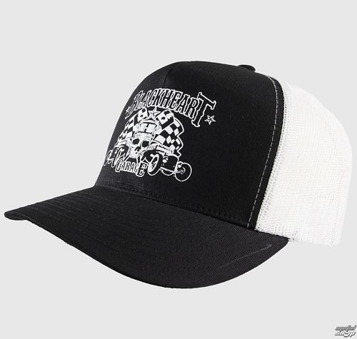 šiltovka BLACK HEART - TRUCKER - Garage - Black/White