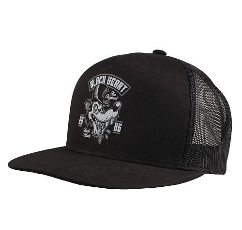 šiltovka BLACK HEART - WOLF - BLACK - 022-0051-BLK