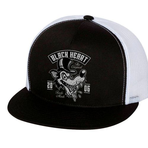 šiltovka BLACK HEART - WOLF - WHITE - 022-0051-WHT