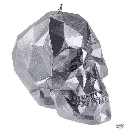 sviečka Skull - Steel - YO021