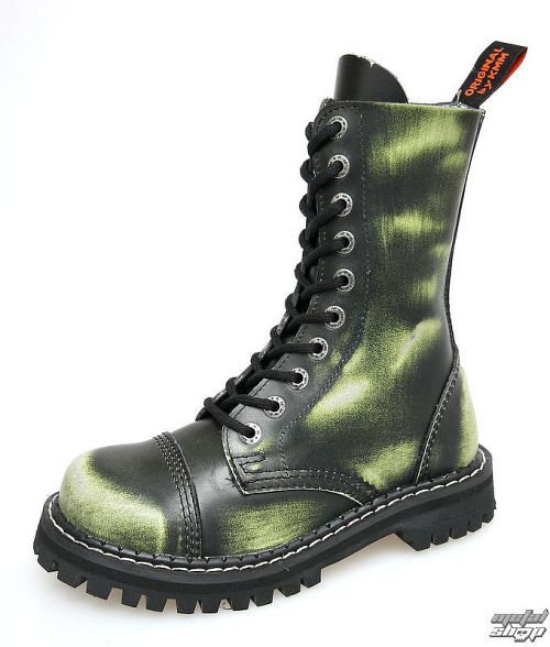 topánky KMM 10dírkové - Green / Black / White - 100