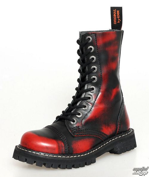topánky KMM 10dírkové - Red / Black - 100