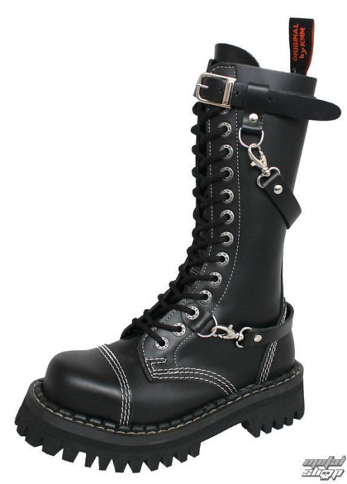 topánky KMM 14dírkové - Black - 142/PZM
