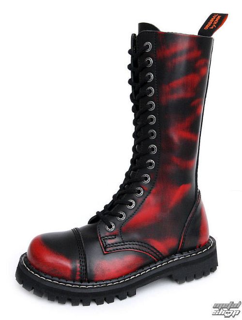 topánky KMM 14dírkové - Red/Black - 140/Z