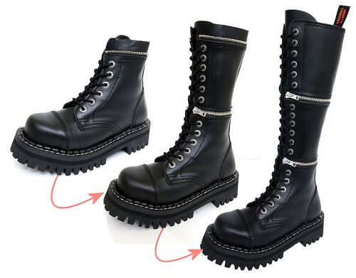 topánky KMM 18dírkové - Black - 201/2-ZM