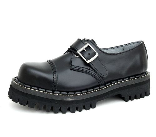 topánky KMM 3dírkové - Black s prackou - 030