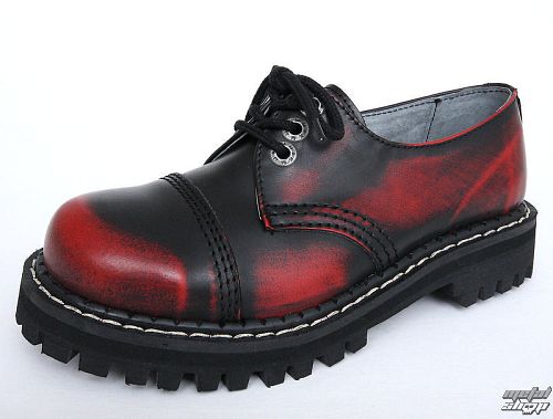 topánky KMM 3dírkové - Red / Black - 030