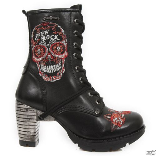 topánky NEW ROCK - BORDADOS ROJO - NEGRO - M.TR048-S3