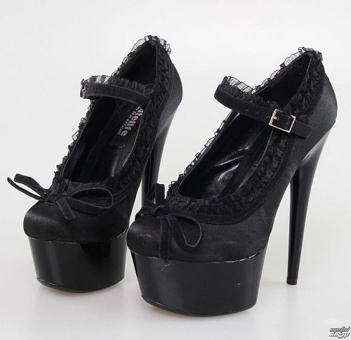 topánky Nitelife - Chloe Satin - Black - NS012