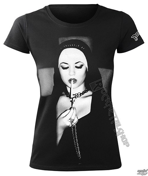 tričko dámske AMENOMEN - SMOKING NUN - OMEN078DA
