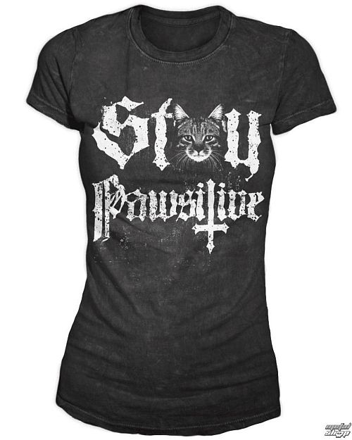 tričko dámske BLACK CRAFT - Stay Pawsitive - WT009SV