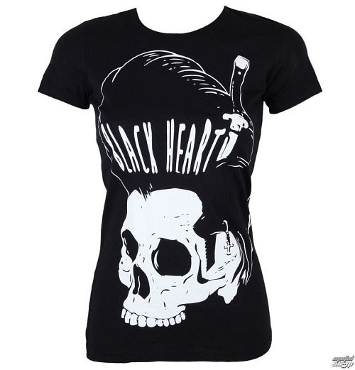 tričko dámske BLACK HEART - Hippy Killer - BLK - BH127