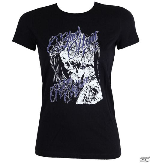 tričko dámske BLACK HEART - PUNK - BLACK - BH175