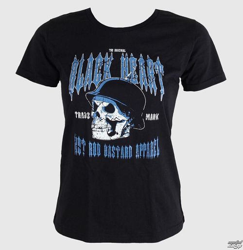 tričko dámske BLACK HEART - Vintage Skull - Black