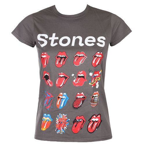 tričko dámske Rolling Stones - No Filter Evolution - Charcoal - ROCK OFF - RSTS97LC