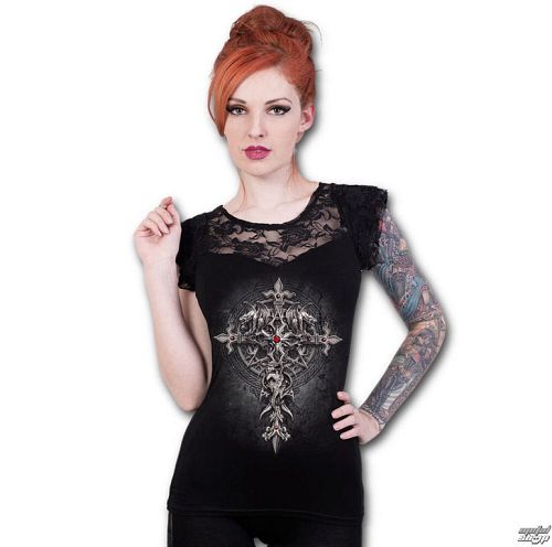 tričko dámske SPIRAL - CUSTODIAN - Black - D075F721
