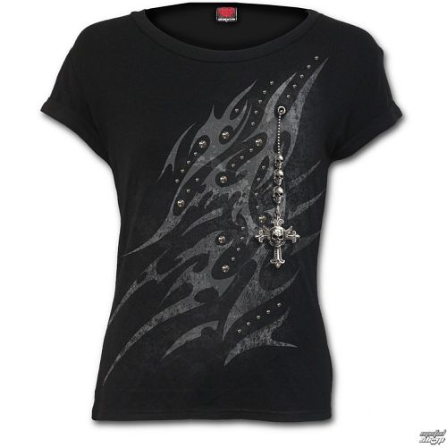 tričko dámske SPIRAL - TRIBAL CHAIN - Black - T135F744