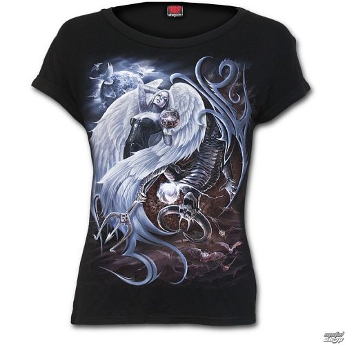 tričko dámske SPIRAL - YIN YANG - Black - L032F744