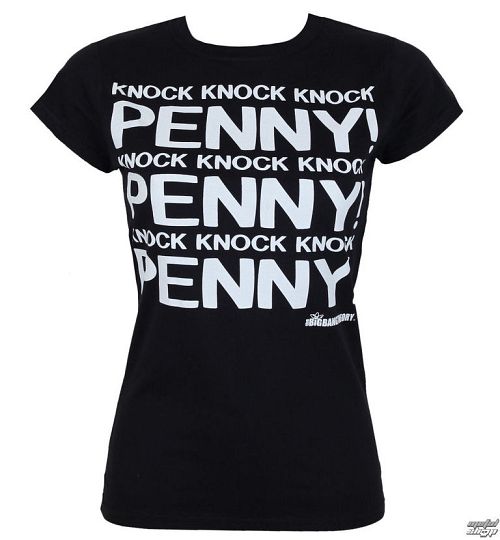 tričko dámske Teorie Velkého Třesku - Penny, Knock Knock Knock - Black - HYBRIS - WB-5-TBBT001-H12-9