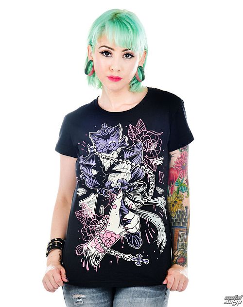 tričko dámske TOO FAST - Black - WTSB-T-Batty