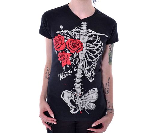 tričko dámske Vixxsin - ROSE RIB - BLACK - POI503