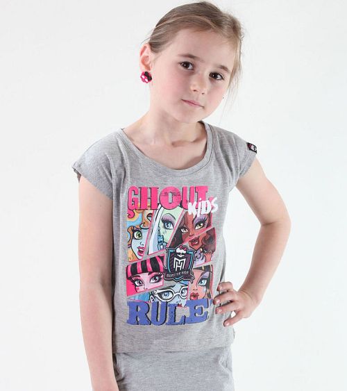 tričko dievčenská Monster High - Grey - MOH 570