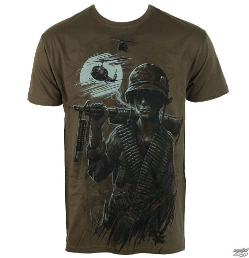 tričko pánske ALISTAR - War is Hell: olive - ALI310
