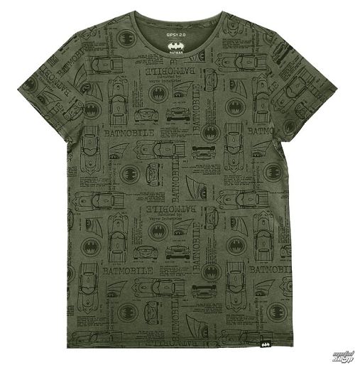 tričko pánske BATMAN - OLIVE - 172GLBT003-A000