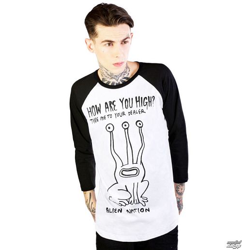 tričko pánske DISTURBIA - High - White / Black - DIS704