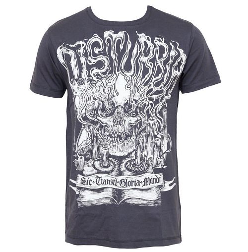 tričko pánske DISTURBIA - Mementomori - Charcoal