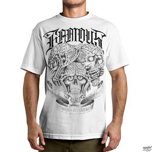 tričko pánske FAMOUS STARS & STRAPS - No evil - White