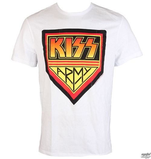 tričko pánske KISS - ARMY - WHITE - AMPLIFIED - av210KAD