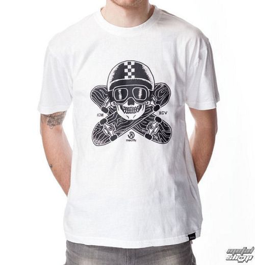 tričko pánske MEATFLY - EASYRIDER A - White