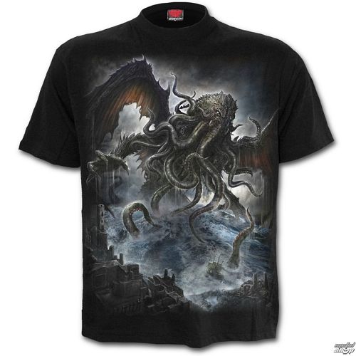 tričko pánske SPIRAL - Cthulhu - Black - L029M101