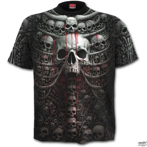 tričko pánske SPIRAL - DEATH RIBS - Black - W027M105