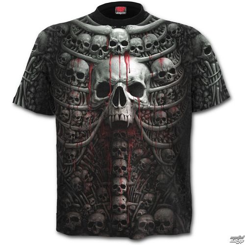 tričko pánske SPIRAL - DEATH RIBS - Black - W027M126