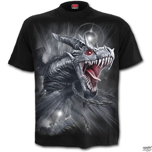 tričko pánske SPIRAL - DRAGON'S CRY - Black - D074M101