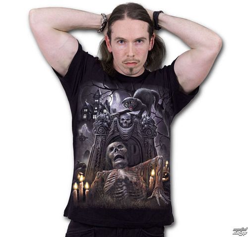 tričko pánske SPIRAL - LIVING DEAD - Black - K042M101