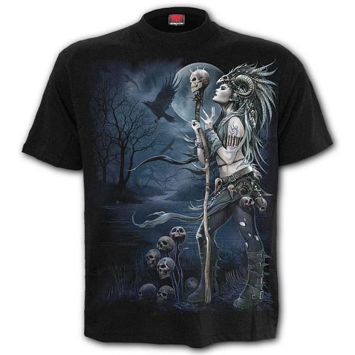 tričko pánske SPIRAL - RAVEN QUEEN - Black - K056M101