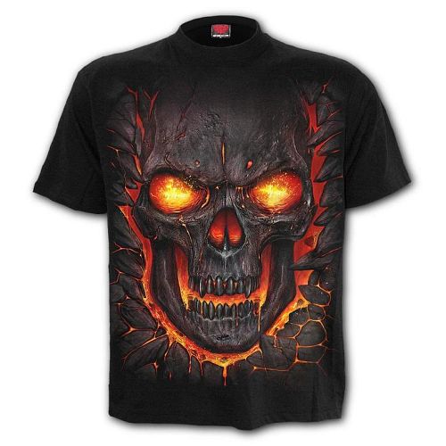 tričko pánske SPIRAL - SKULL LAVA - M026M101