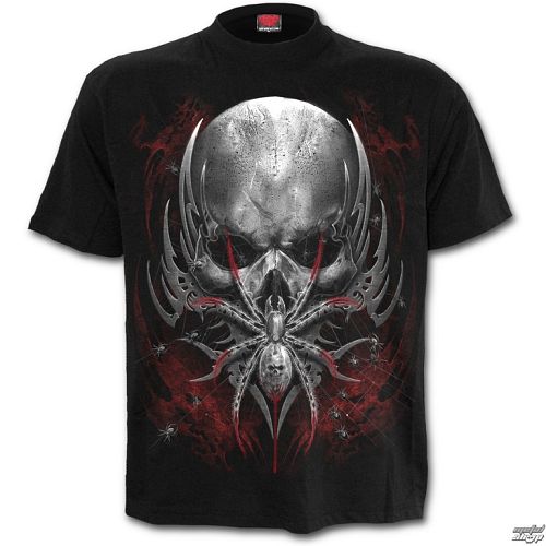 tričko pánske SPIRAL - SPIDER SKULL - Black - D073M101