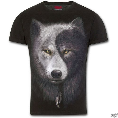 tričko pánske SPIRAL - WOLF CHI - Black - T118M135