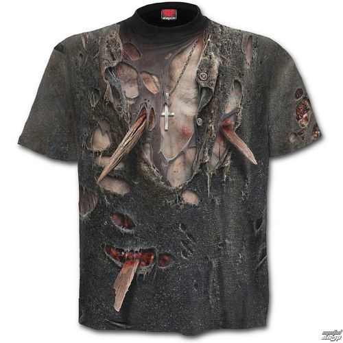 tričko pánske SPIRAL - ZOMBIE WRAP - Black - W028M105