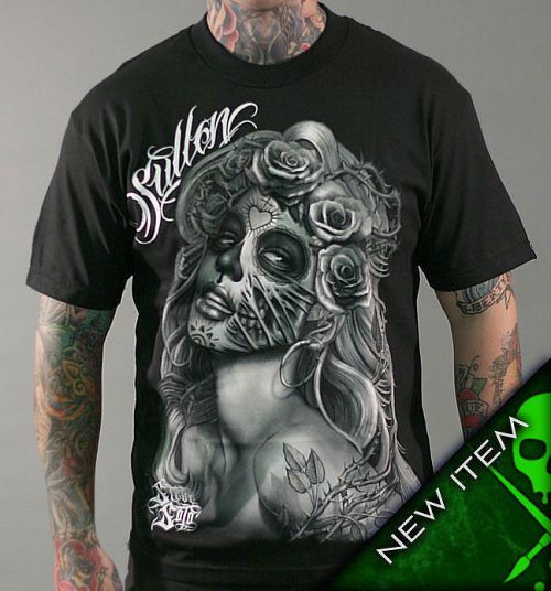 tričko pánske SULLEN - Querida Muerta - Blk