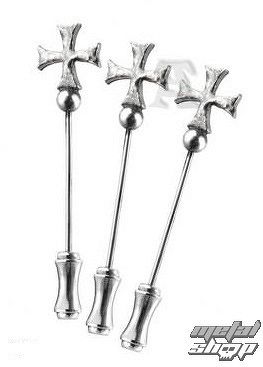 brošňa (pripináčik) ALCHEMY GOTHIC - Templar Cross Dress Pins - DP2